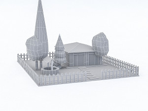 cartoon boildings pack 3D 모델