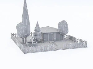 cartoon boildings pack 3D Model