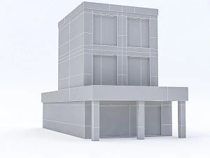 cartoon boildings pack 3D Model