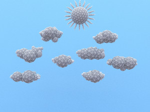 low poly clouds pack 3D Model