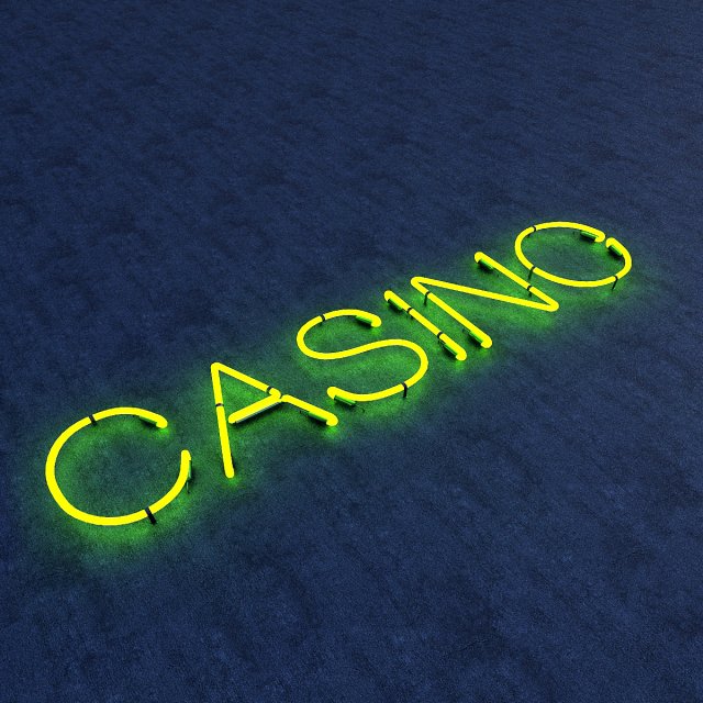 casino neon sign 3D मॉडल .c4d .max .obj .3ds .fbx .stl .blend 