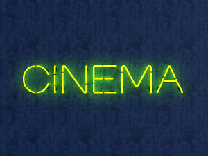 cinema neon sign 3D Модель