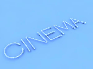 cinema neon sign 3D Model