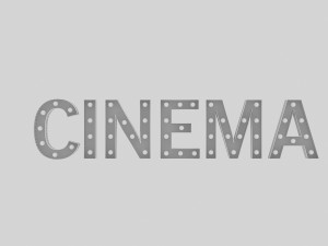 cinema sign with bulb Modelo 3D