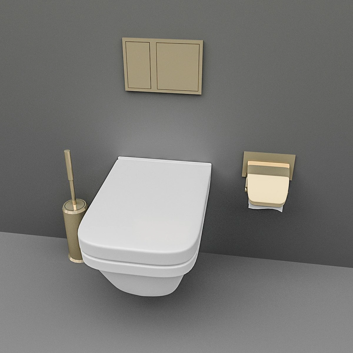toilet set 3D Model .c4d .max .obj .3ds .fbx .stl .blend 
