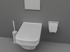 toilet set 3D Model