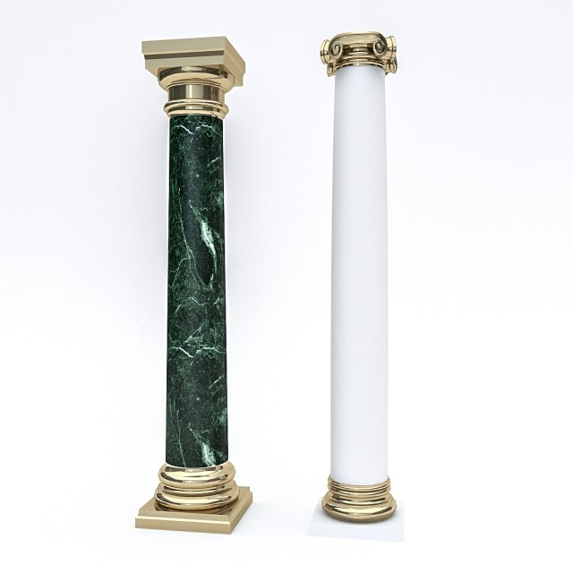 classic columns 2 3D 모델 .c4d .max .obj .3ds .fbx .stl .blend 