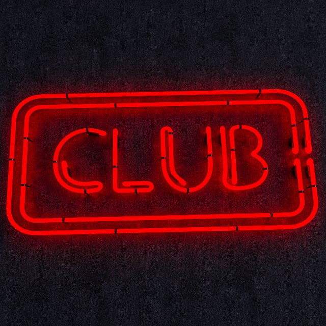 club neon sign Modelo 3D .c4d .max .obj .3ds .fbx .stl .blend 