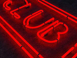 club neon sign Modelo 3D