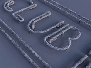 club neon sign Modelo 3D