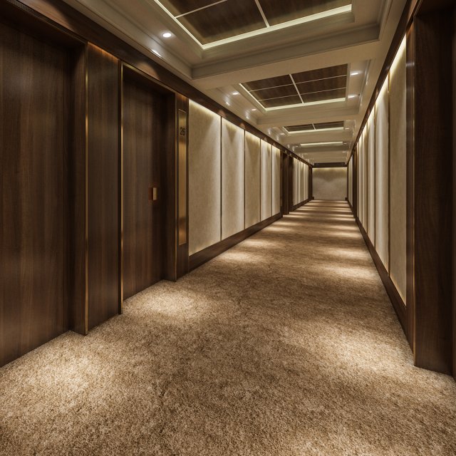 corridor 3Dモデル .c4d .max .obj .3ds .fbx .stl .blend