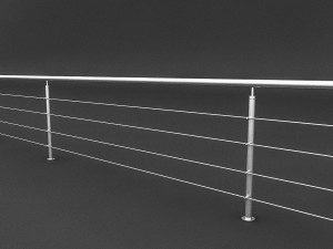 steel railing 3D 모델