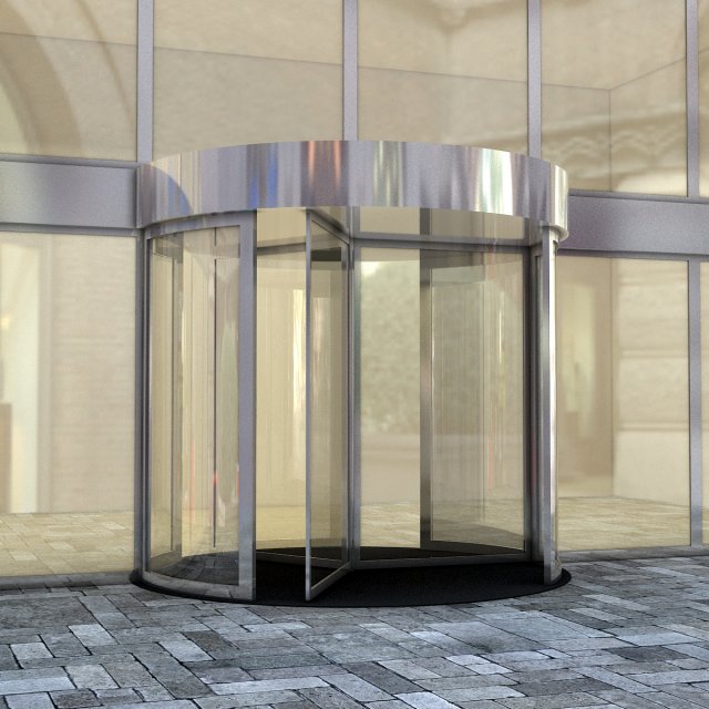revolving door Modelo 3D .c4d .max .obj .3ds .fbx .stl .blend 
