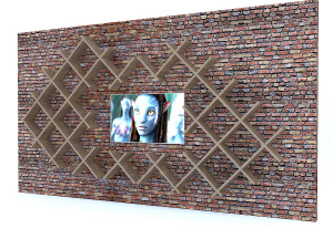 Shelf and television 3Dモデル
