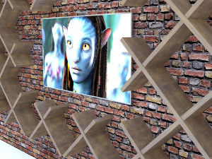 Shelf and television 3D Model