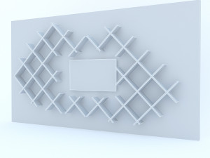 Shelf and television 3D Model