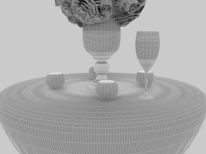 wedding table 3Dモデル