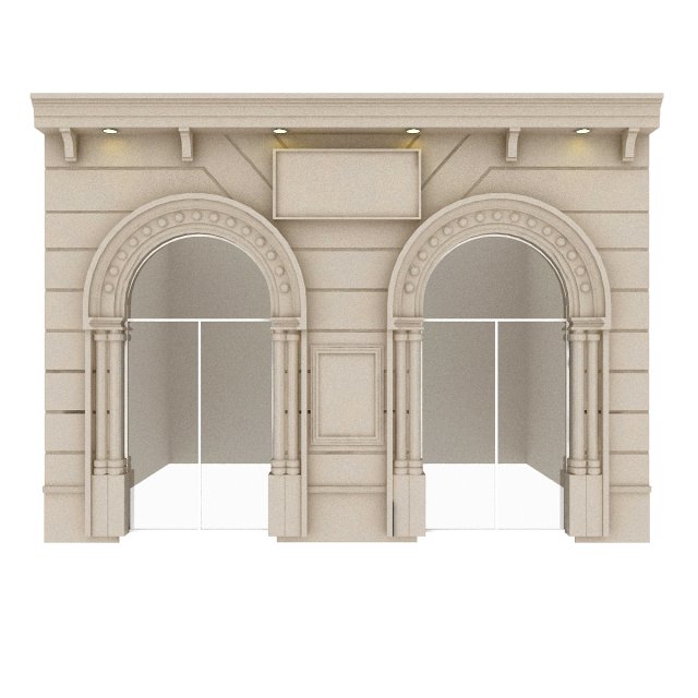 classic building 2 Model 3D .c4d .max .obj .3ds .fbx .stl .blend 