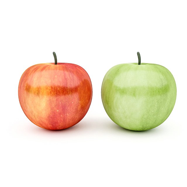 3d apple model 3D-Modell .c4d .max .obj .3ds .fbx .stl .blend 