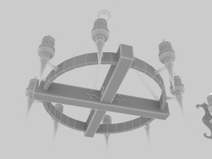 3d contemporary ceiling light 3D 模型