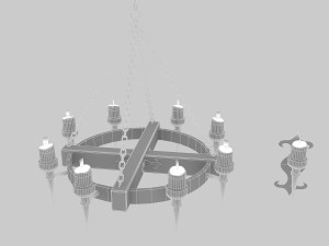 3d contemporary ceiling light 3D 模型