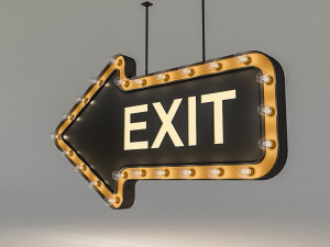 light bulb loft exit signage Modelo 3D