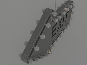 light bulb loft exit signage 3D 모델