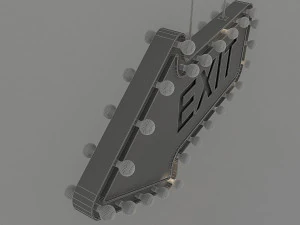 light bulb loft exit signage 3D Model