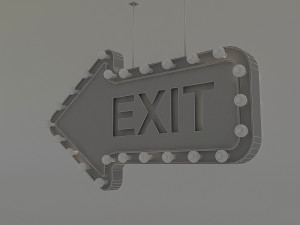 light bulb loft exit signage 3D 모델
