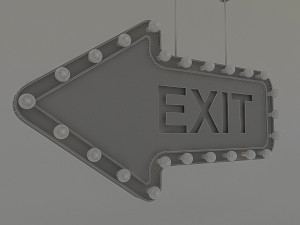 light bulb loft exit signage 3D 모델