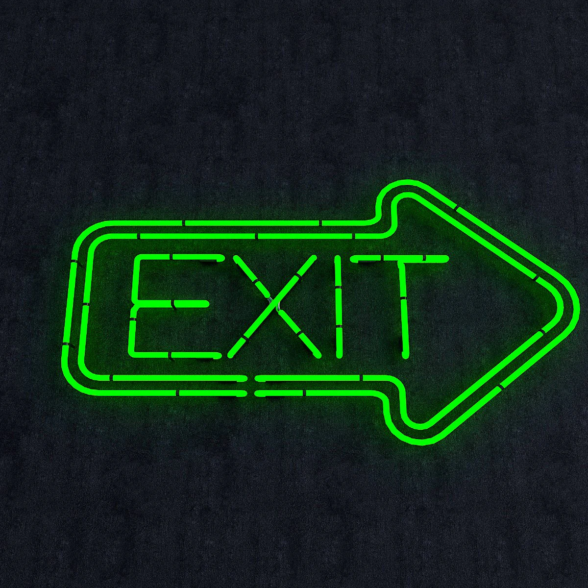 exit neon sign 3D Model .c4d .max .obj .3ds .fbx .stl .blend