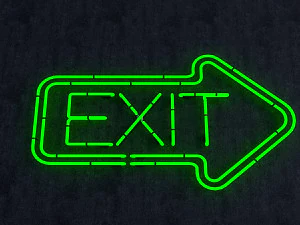 exit neon sign 3D Model