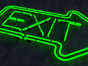 exit neon sign 3D Model