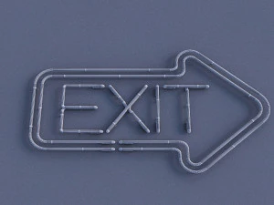 exit neon sign 3D Model