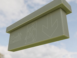 exit sign Model 3D