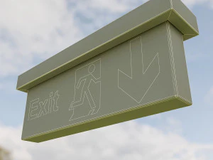 exit sign 3D Model