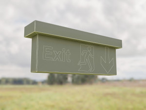 exit sign Model 3D