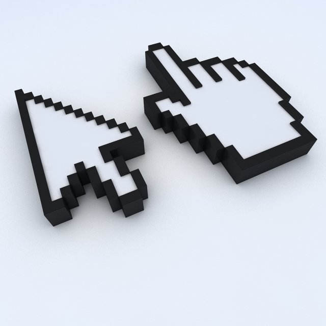 mouse icons 3D Модель .c4d .max .obj .3ds .fbx .stl .blend 
