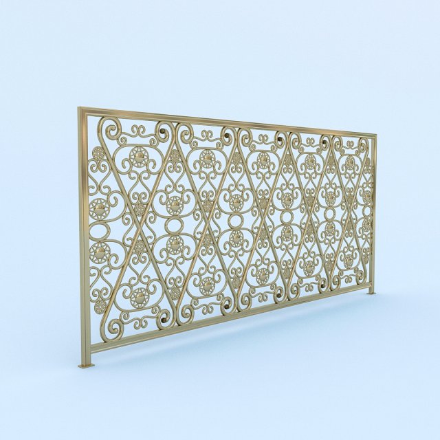 classical railling 3Dモデル .c4d .max .obj .3ds .fbx .stl .blend