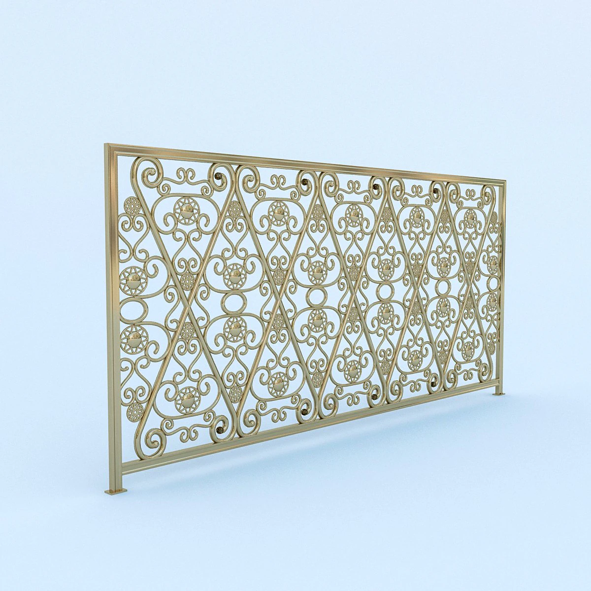 classical railling 3D Model .c4d .max .obj .3ds .fbx .stl .blend 