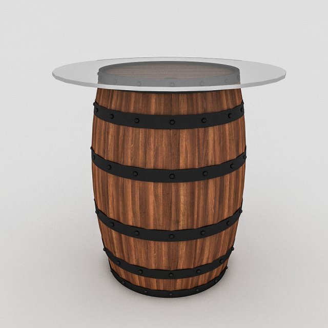 cask table bistro Modèle 3D .c4d .max .obj .3ds .fbx .stl .blend 
