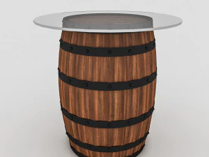 पीपा टेबल बिस्टरो 3D मॉडल