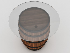 cask table bistro Modèle 3D