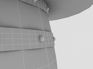 cask table bistro Modèle 3D