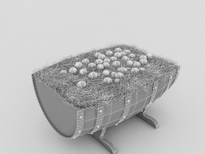 barrels and organic eggs 3D Модель