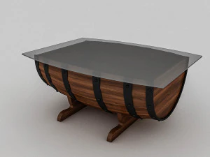 पीपा मेज 3D मॉडल