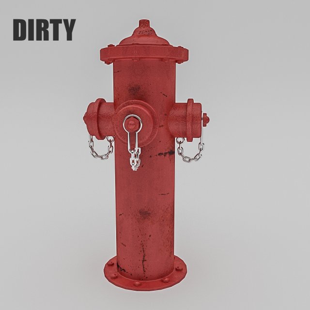dirty fire hydrant Modello 3D .c4d .max .obj .3ds .fbx .stl .blend