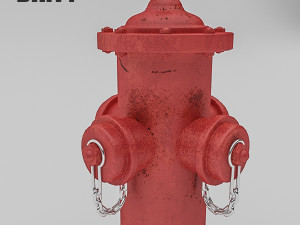 dirty fire hydrant Modello 3D