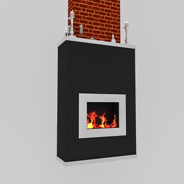 fireplace 01 Modèle 3D .c4d .max .obj .3ds .fbx .stl .blend 