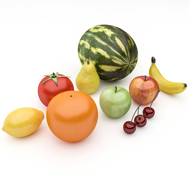 fruits pack 3D 모델 .c4d .max .obj .3ds .fbx .stl .blend 